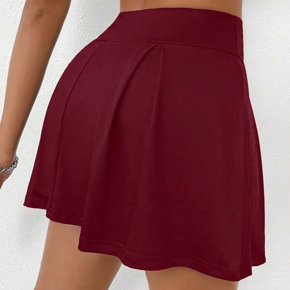 Set of 3 Women's Casual Sports Solid Color Athletic Summer Skirt, Size XS